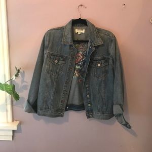 NWOT Embroidered Jean Jacket